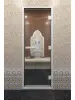Дверь для хамама DoorWood 700мм х 1900мм, c порогом, прозрачная